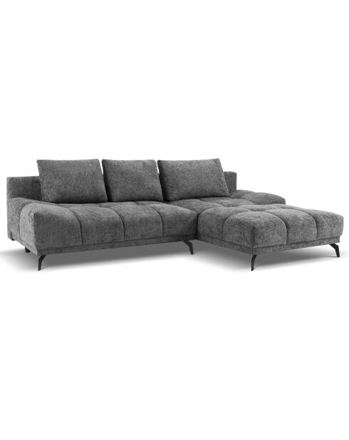 Canapé d'angle Droit Convertible avec Coffre Cirrus 5 Places gris foncé  - 290x182x90 cm